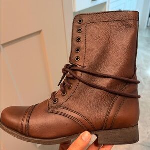 Steve Madden Brown Combat Boots